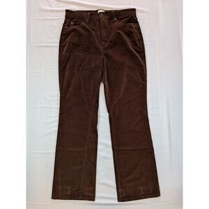 Wonderly Womens Brown High Rise Bootcut Corduroy Pants Size 10 Stretch Cotton